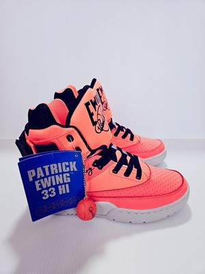 Ewing Athletics 33 Hi Neon Orange Basketball Size 8 Men's Sneakers NWOB 1BM00757