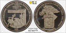 1985-LR MEXICO MEDAL PCGS SP68 Monterrey Numis.Society Transform (Rare 1 Of 2)GR