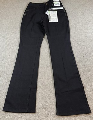 D. Jeans High Waist Skinny Boot Cut Black Jeans 