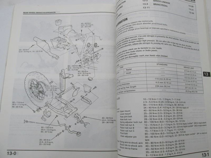 Honda Official Factory 1985-1987 XR600R Shop Service Manual Book - Image 3 of 3