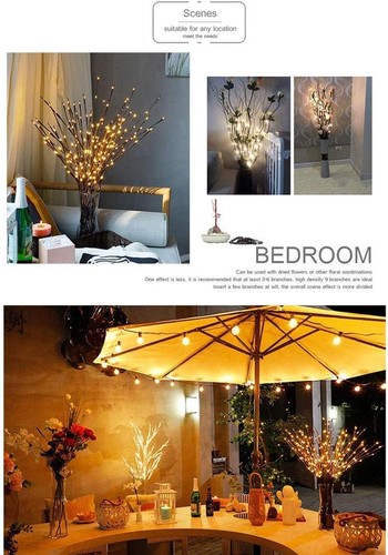 DK177 2 Pack Led Branch Light Battery Operated Lighted 2pcs White - Picture 7 of 7