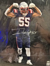 Josh Uche #55 Hand-Signed Patriots 16x20 Photo New England Pristine Auctions