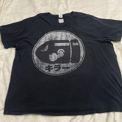 Nintendo T-Shirt Mens 3XL Black Bullet Bill Killer Japanese Text Super Mario