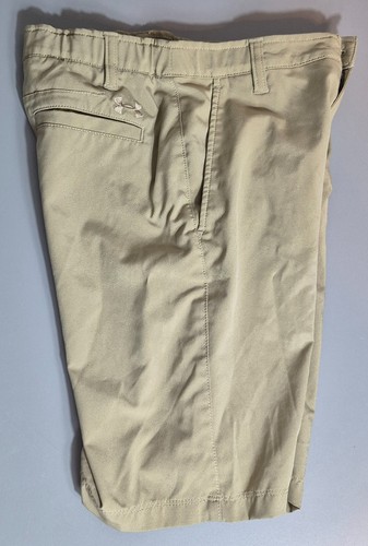 Under Armour Golf Boys Adjustable Waist Chino Shorts Youth Medium Khaki Beige - Picture 6 of 7
