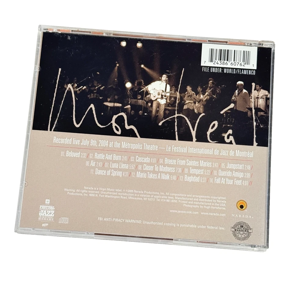 DJ Radio Station Promotional CD Jesse Cook Montreal Live 2004 Metropolis Theatre — 第 2/3 张图片