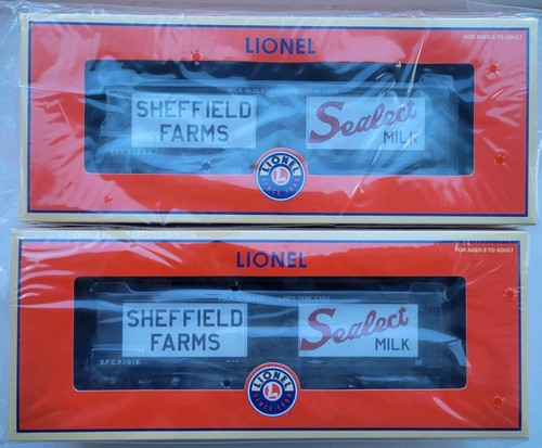 NUEVO EN CAJA Raro Lionel 6-27365 Sheffield Farms Leche Frigorífico Juego de 2 vagones Tren, 6-27366,67 | Zustand: New: Other (See Details)