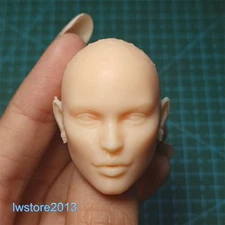 1/6 1/12 1/18 Beauty Girl Head Sculpt For 12" 6" 3.75" Female Figure Body A2317