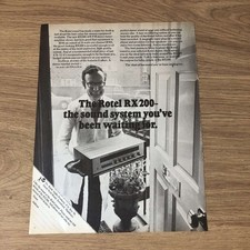 GRAM172 MAGAZINE ADVERT 11X8 ROTEL RX200 TUNER-AMPLIFIER