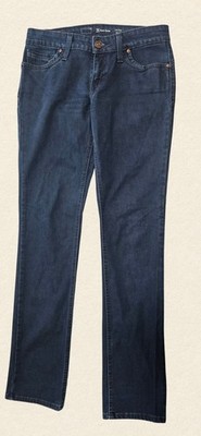 Levi s Demi Curve Damen Jeans W28 L32 Dunkelblau Low Rise Straight Denim Hose