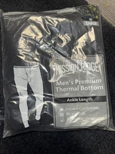 Men’s Thermal Bottoms Large & XL Black Long John’s Bottoms