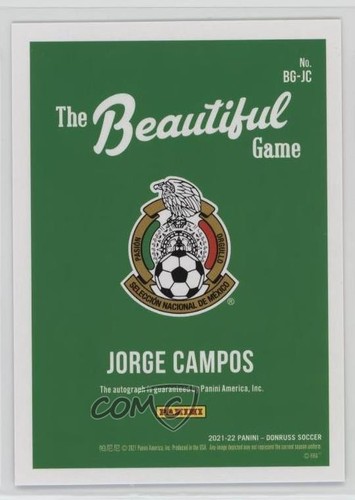 2021-22 Panini Donruss Camino a Qatar El Hermoso Juego Jorge Campos #BG-JC Automático - Imagen 2 de 3