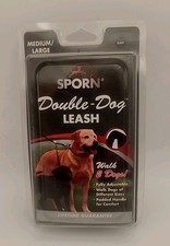 Double Dog Leash No Tangle Swivel Fully Adjustable Lead for Two Dogs sz Med/L