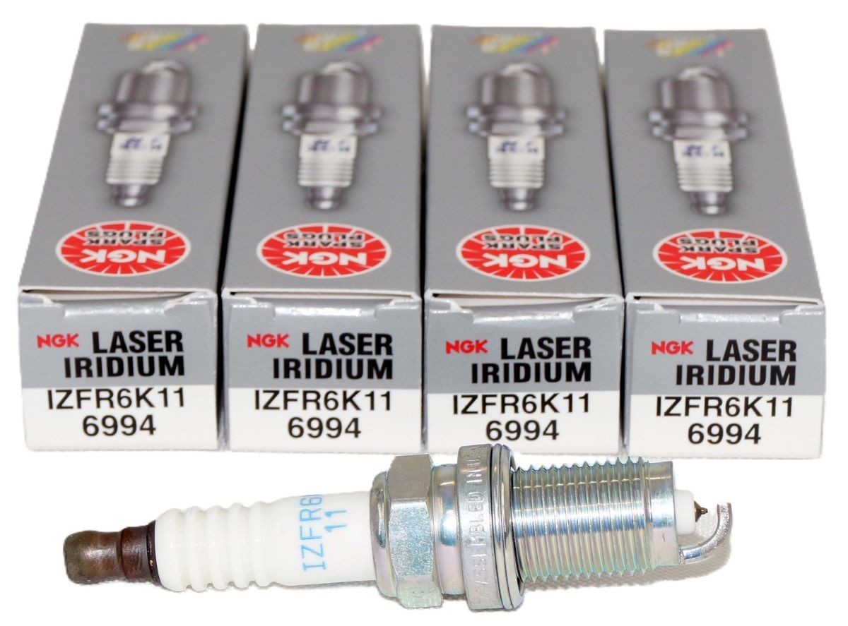 4 Pack Genuine NGK 6994 Laser Iridium Spark Plugs IZFR6K11 fits for Honda Acura