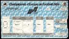 Ticket 1984 Belgium vs. Denmark EURO 1984  48214