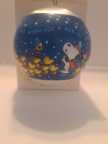 Peanuts Vintage Ornament datiert 1981 klassische Figuren 4 Zoll in Box