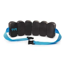 **TYR Aquatic Foam Flotation Belt Black/Blue 27–52″ for Pool Exercise**