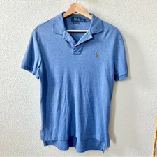 Polo Ralph Lauren Blue Pima Soft Touch Pony Polo Shirt Size Small