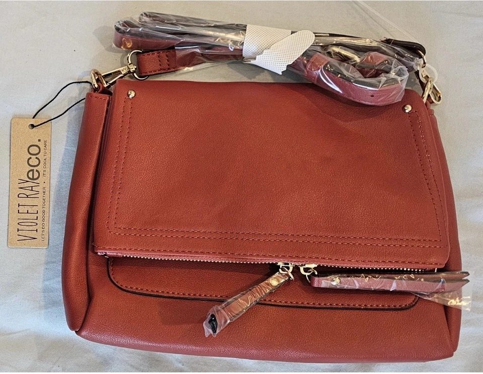 VIOLET RAY NY: Cartera bandolera de arcilla para mujer UWS0078 (precio de venta sugerido por el fabricante $60) nueva con etiquetas Foto 2 de 4