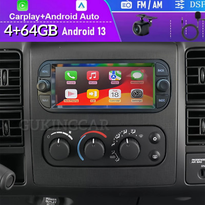 For Dodge Dakota 2002-2004 4+64GB Car Radio Stereo Android 13  CarPlay GPS 