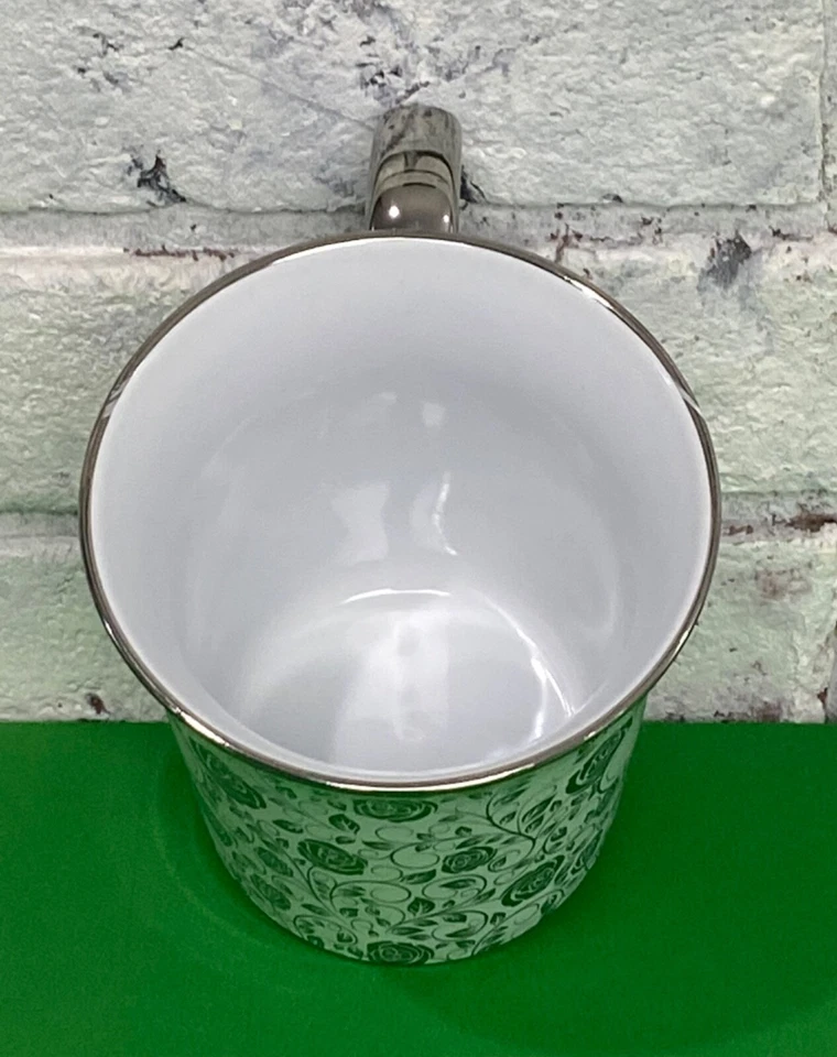 10 canecas de café Strawberry Street porcelana Jesus e café brancas com prata - Imagem 3 de 4