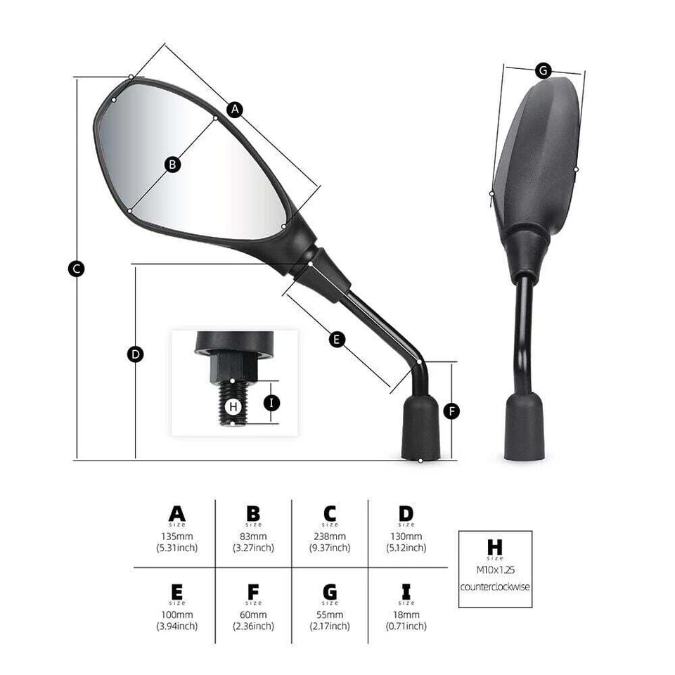 Espejo retrovisor lateral ajustable para BMW R1200GS R1250GS Adventure R1200R R1250R Foto 4 de 4