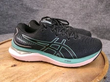 Asics Womens Gel-Cumulus 24 Black Sage Running Sneakers Shoes Size 8 1012B206