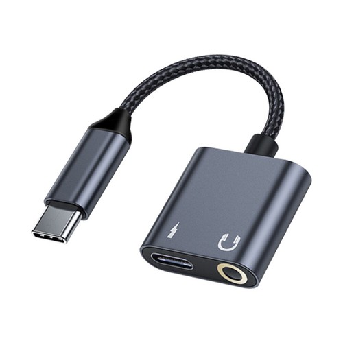 Adattatore audio 2 in 1 USB tipo C a 3,5 mm AUX DAC jack cuffie PD 3.0 caricatore - Foto 26 di 28