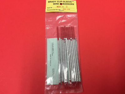 Brady - SCN-10-3 - Clip-Sleeve Wire Markers - Pack of (10) - UNOPENED 