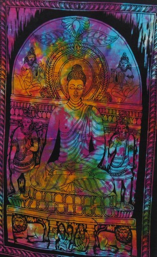 Small Tapestry Wall Hanging Tie Dye Hippy Textile Poster Dorm Decor Hippie Throw - Picture 19 of 57