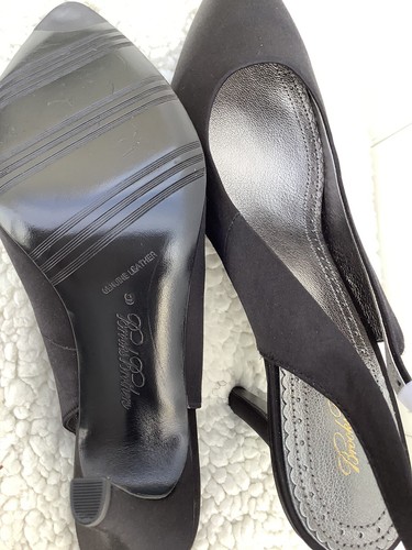 Zapatos de salón Brooks Brothers satinados punta punta hebilla estrás nuevos sin etiquetas | Talla 9 - Imagen 10 de 12