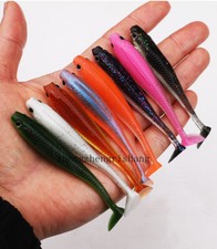 20PCS Soft Bionic Fishing Lures Swimbait Silicone Worm Bait for Bass Trout