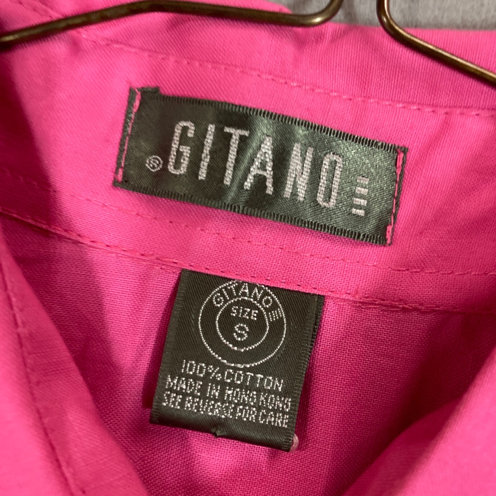 Women's S 80s 90s Button Up Shirt Pocket Oversized Minimalist Boxy Androgynous 