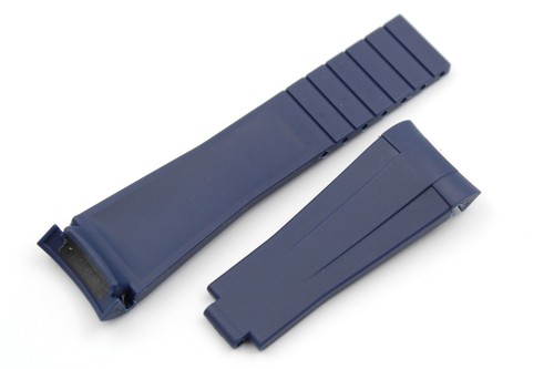 Watch Band Silicone Blu 20/16mm Regolabile Chiusura Claps Unisex Promo 50% - Imagen 3 de 6