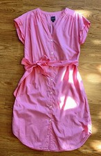 Gap Sleeveless Dress With Slip and Belt Knee Length Salmon Pink XS
