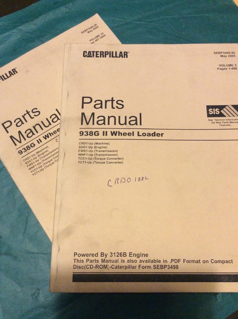 Cat Caterpillar 938g Ii Wheel Loader Parts Book Guide Manual Crd1 Up Vol 1 2 Ebay Cat Caterpillar 938g Ii Wheel Loader Parts Book Guide Manual Crd1 Up Vol 1 2 Ebay