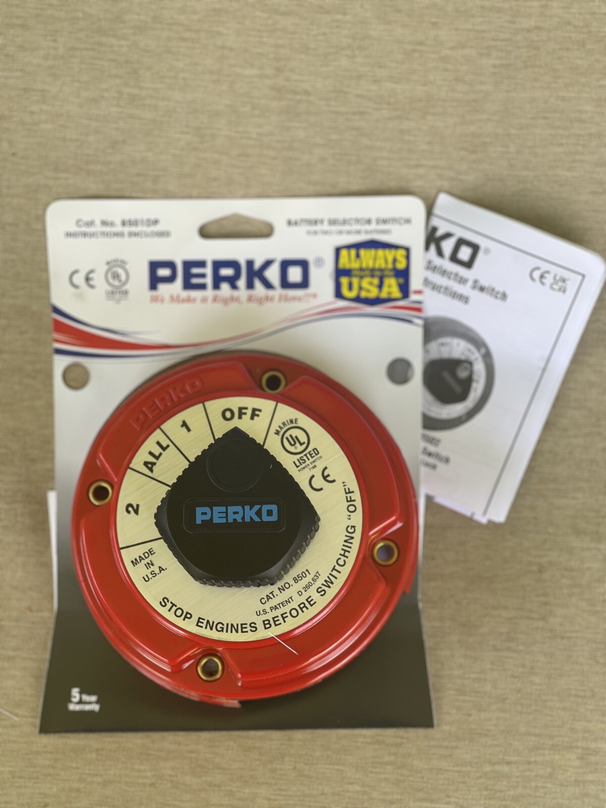 Perko 8501DP Marine Dual Battery Selector Switch *NEW* eBay
