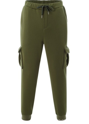 Men's Multi Pocket Solid Color Cargo Pants Sweatpants Drawstring Sports Trousers - Bild 6 von 19