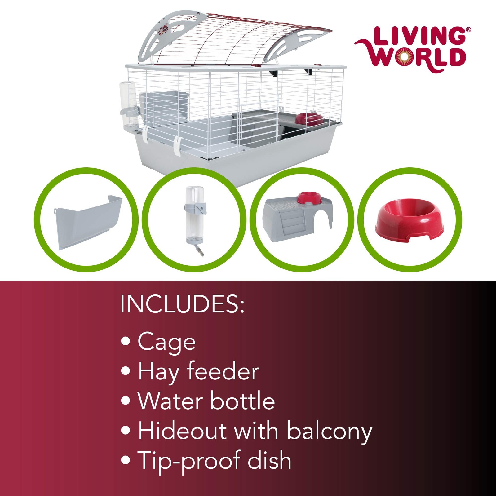 Living World Deluxe Hybrid Habitat, Large Rabbit, Guinea Pig