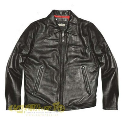 Schott CASUAL Genuine Lambskin Jacket Size M Inside Red New 100%