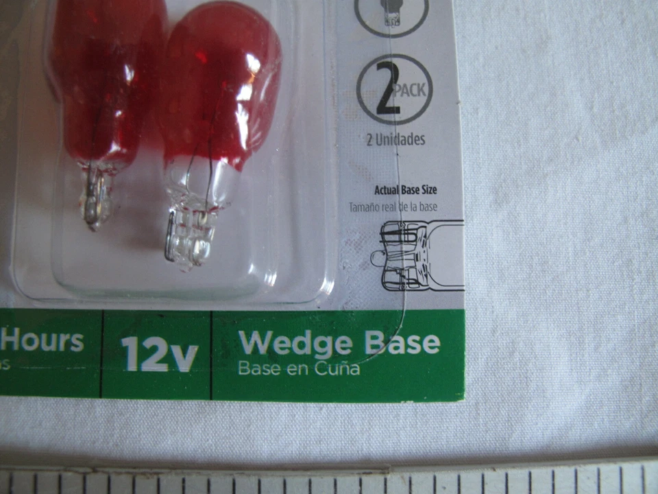 (2) NEW Westinghouse 4w T5 Wedge Base RED Landscape Bulbs Low Voltage 12v 4watt - Image 3 of 4