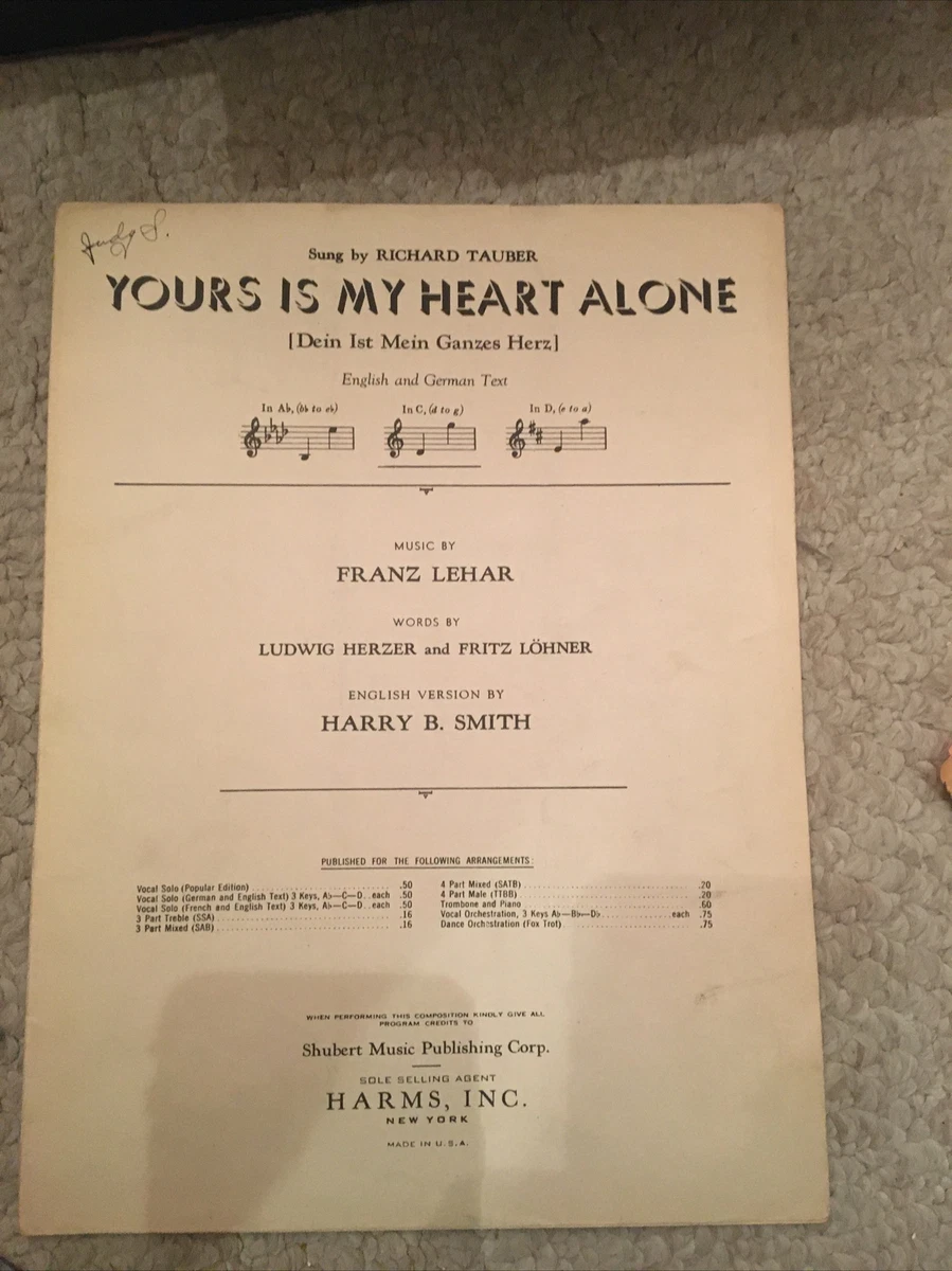 Alone Sheet Music, Heart