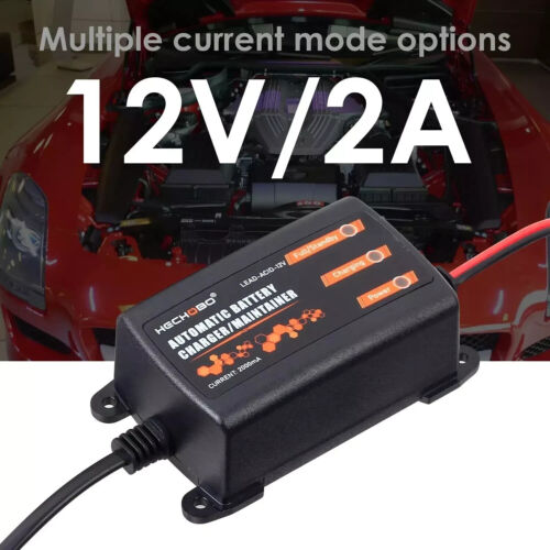 12v 2A Battery charger Trickle Charger for lawn mower battery motorcycle c - Picture 2 of 7