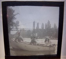 Magic Lantern Slide   - Social History Boating
