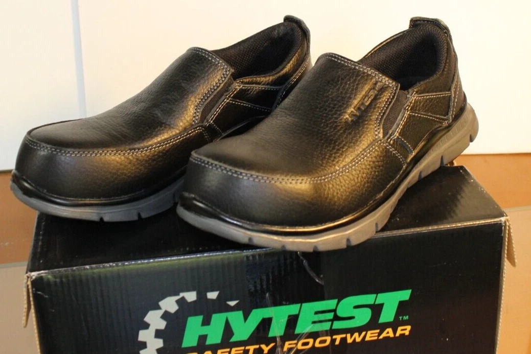 Hytest Women's 7 M Slip On EH Safety Shoes 17350 - Black NIB