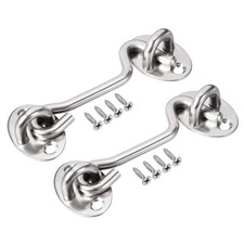 3" Cabin Hook Eye Latch Gate Door Swivel Window Door Hook Stainless Steel