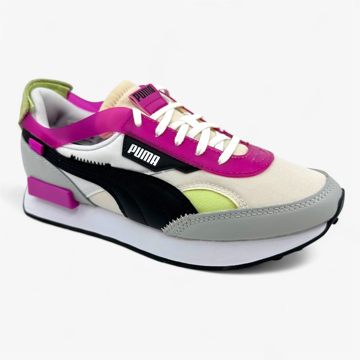 PUMA Future Rider Cut Out POP White Ultra Magenta Womens