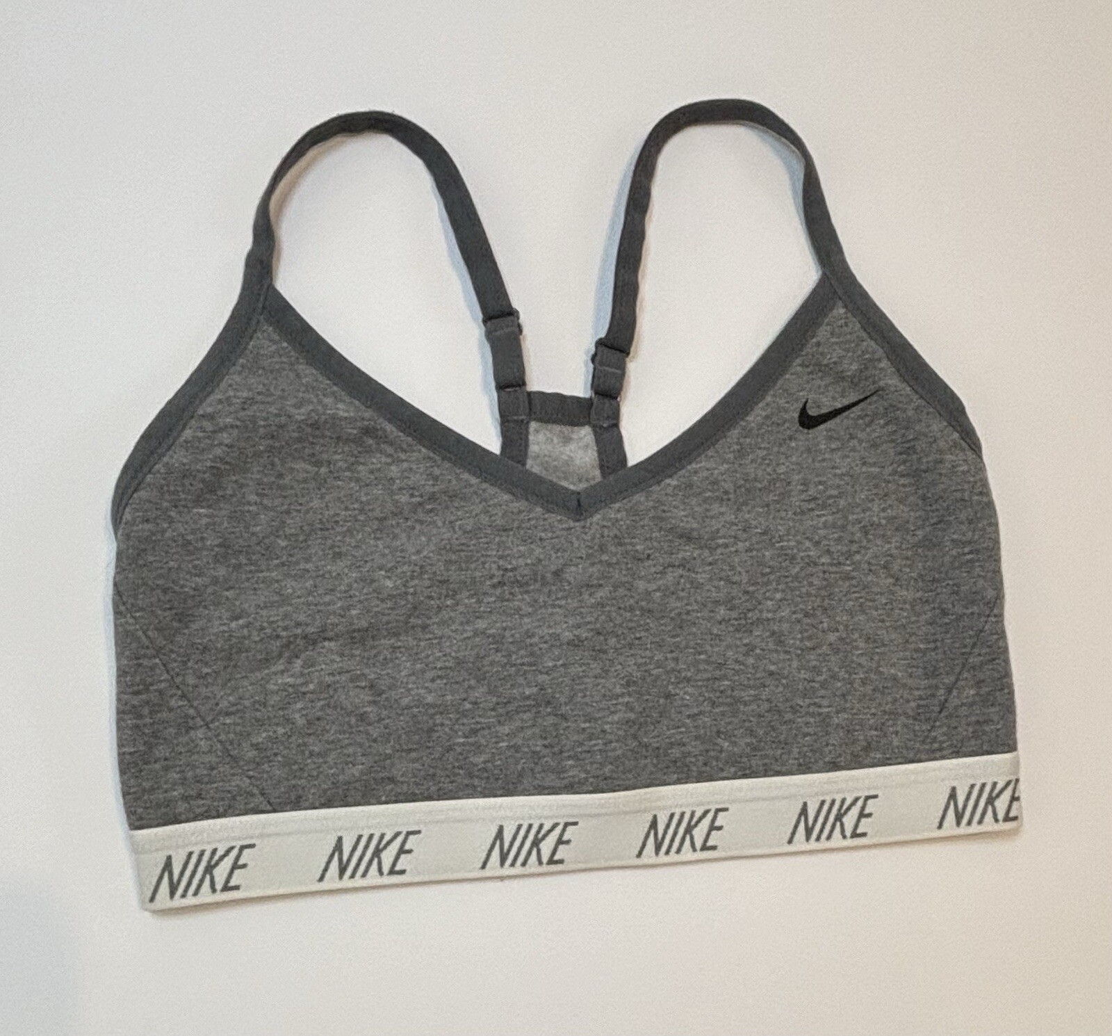 Nike Sports Bra Grey Sz Large-image