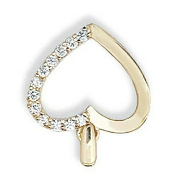 Oro Giallo Cuore Ciondolo Marchiato Britannico Fatto Tutti Catena Lengths Nuovo - Immagine 3 di 3