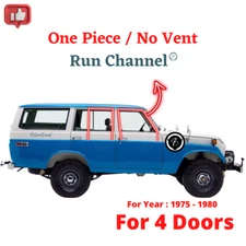 SET Toyota Land Cruiser FJ55 One Piece 1975-1980 Window Run Channel Rubber Seal