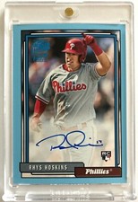 2018 Topps Archives Rhys Hoskins AUTO RC #'d /25 Fan Favorites Blue SSP ON FIRE